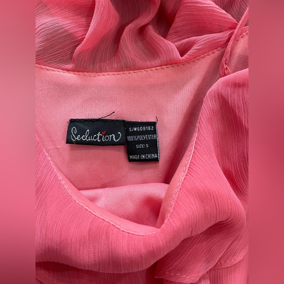 Pink Ruffled Sleeveless Dress - Picture 3 of 3